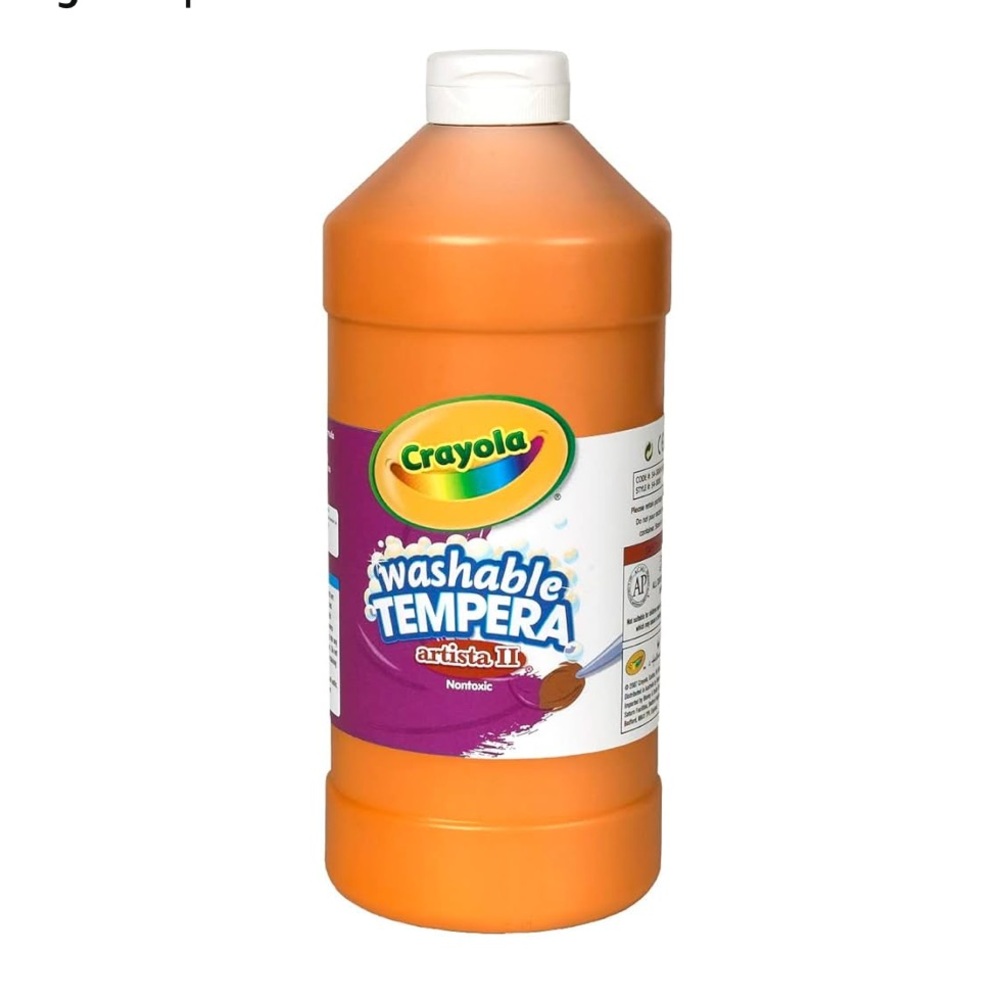 Crayola Bright Orange Washable Tempera Paint 32oz new